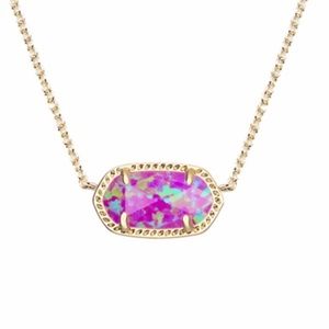 Kendra Scott Elisa Necklace Fuchsia Kyocera Opal